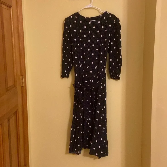 Anthropologie | Dresses | Anthropologie Maeve Black Polka Dot Dress |  Poshmark